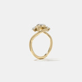 Pear Lab Grown Diamond Three Stone Engagement Ring