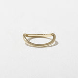 0.14 TCW Round Shape Unique Curved Wedding Band