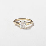 Cushion Lab Grown Diamond Solitaire Engagement Ring