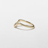 0.10 TCW Round Shape Unique Curved Wedding Band