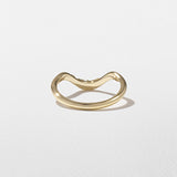 0.10 TCW Round Shape Unique Curved Wedding Band