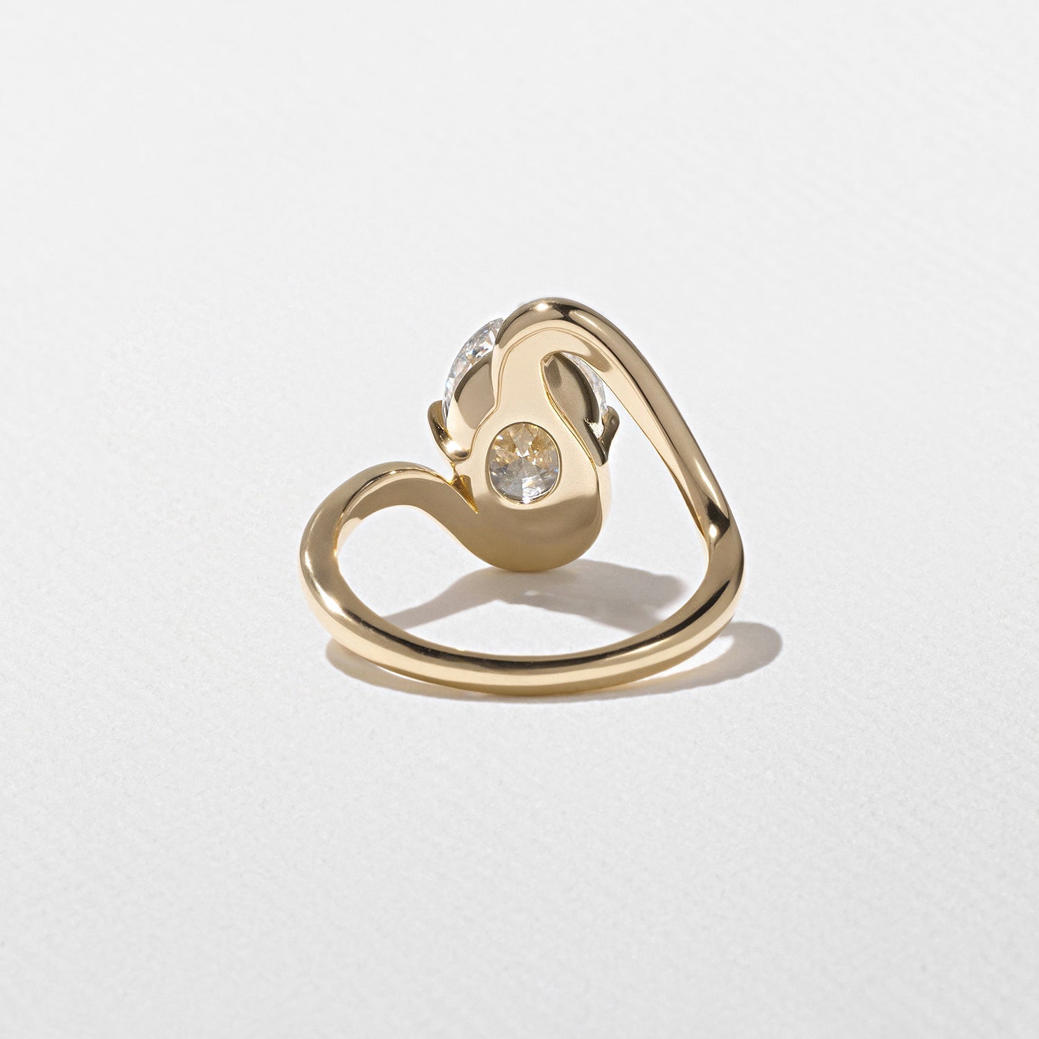 Oval Lab Grown Diamond Unique Engagement Ring