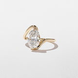 Oval Lab Grown Diamond Unique Engagement Ring