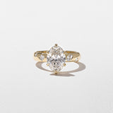 Oval Lab Grown Diamond Dainty Engagement Ring