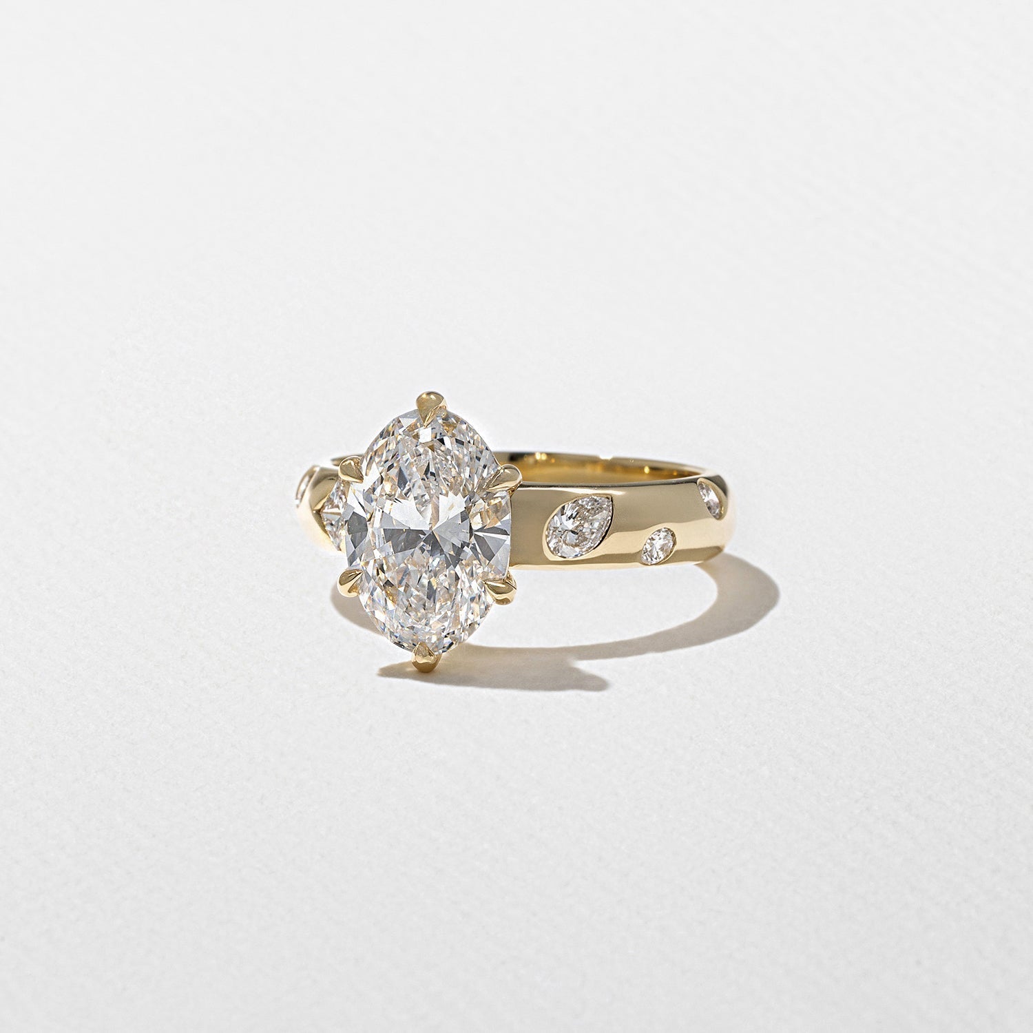 Oval Lab Grown Diamond Dainty Engagement Ring
