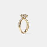Round Lab Grown Diamond Dainty Engagement Ring