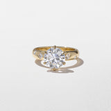 Round Lab Grown Diamond Dainty Engagement Ring