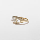 Emerald Lab Grown Diamond Solitaire Style Engagement Ring