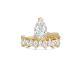 1.29 CT Pear Solitaire Lab Grown Diamond Engagement Ring