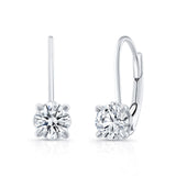 0.90 TCW Round Cut Hoop Moissanite Earrings