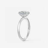 Oval East West Hidden Halo Lab Grown Diamond Engagement Ring