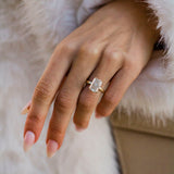 Radiant Lab Grown Diamond Hidden Halo Engagement Ring