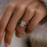 Radiant Lab Grown Diamond Hidden Halo Engagement Ring