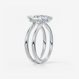 Marquise Cathedral Lab Grown Diamond Engagement Ring