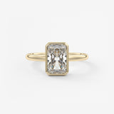 Radiant Bezel Lab Grown Diamond Engagement Ring