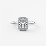 Radiant Bezel Lab Grown Diamond Engagement Ring