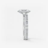 Radiant Bezel Lab Grown Diamond Engagement Ring