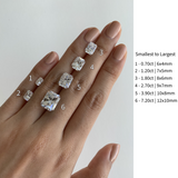 Radiant Lab Grown Diamond Unique Style Engagement Ring