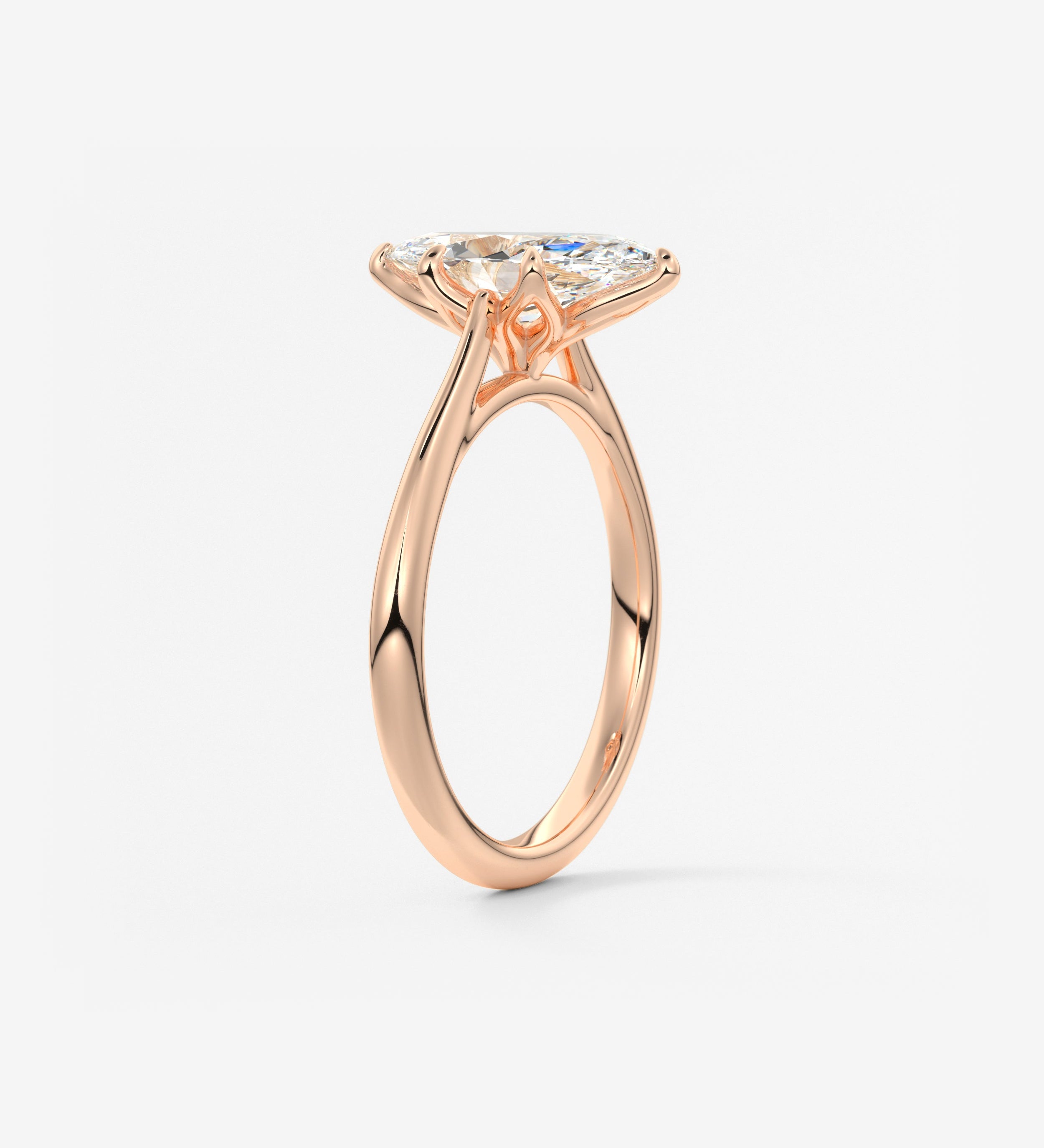 Marquise Cathedral Lab Grown Diamond Engagement Ring
