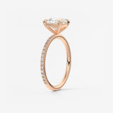 Cushion Pave Lab Grown Diamond Engagement Ring