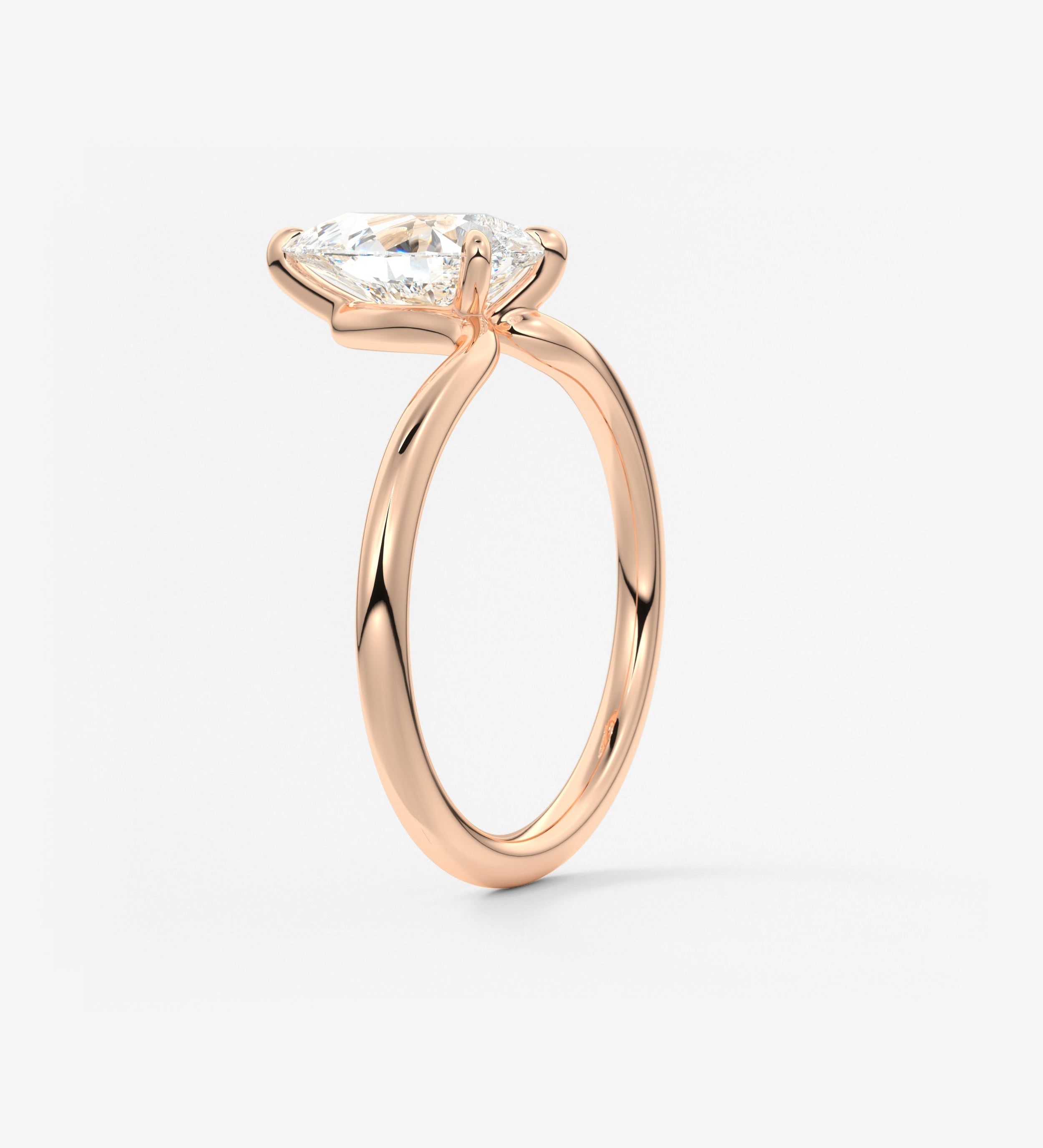 Pear Solitaire Lab Grown Diamond Engagement Ring