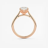 Cushion Cathedral Lab Grown Diamond Engagement Ring