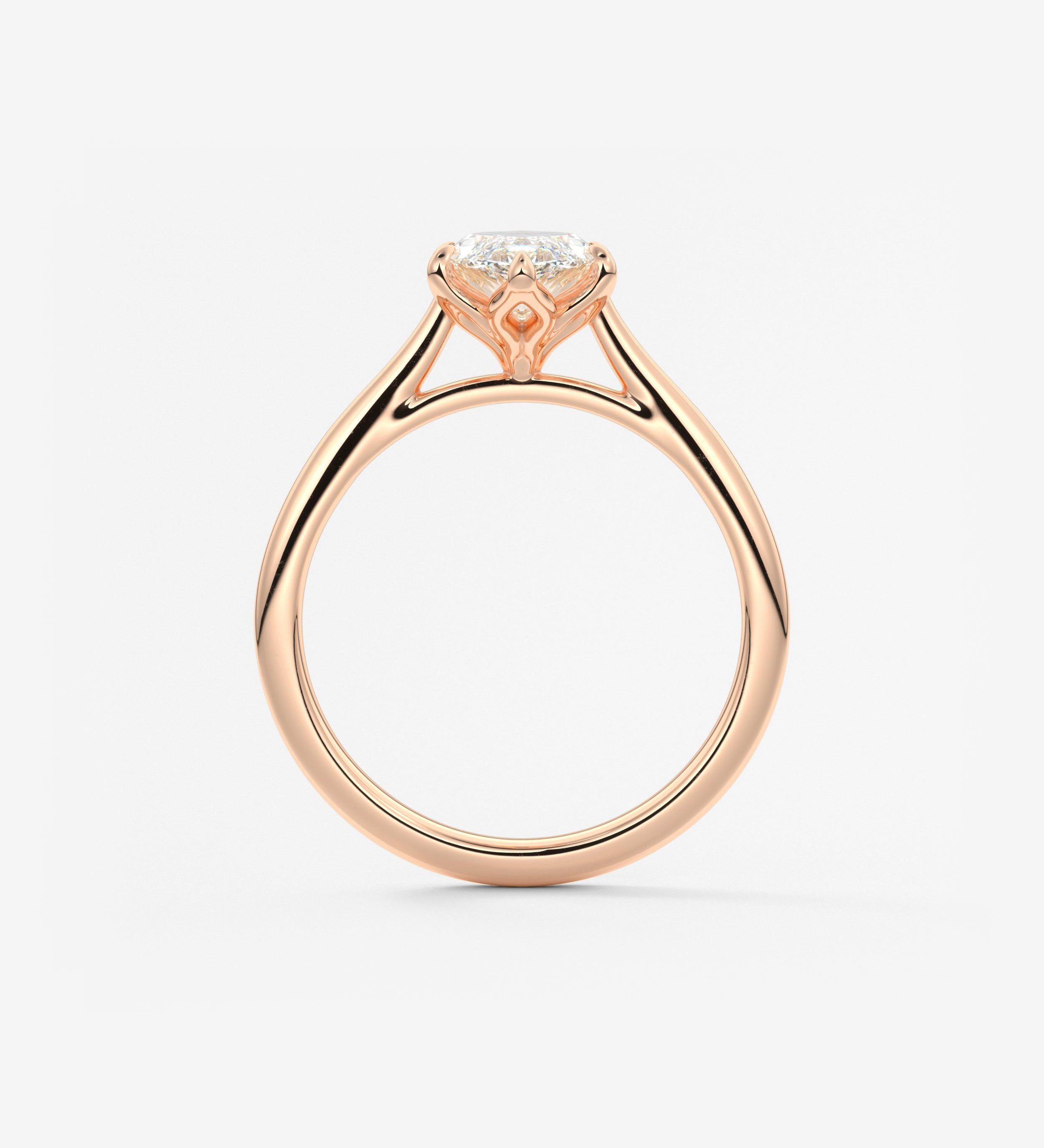 Marquise Cathedral Lab Grown Diamond Engagement Ring