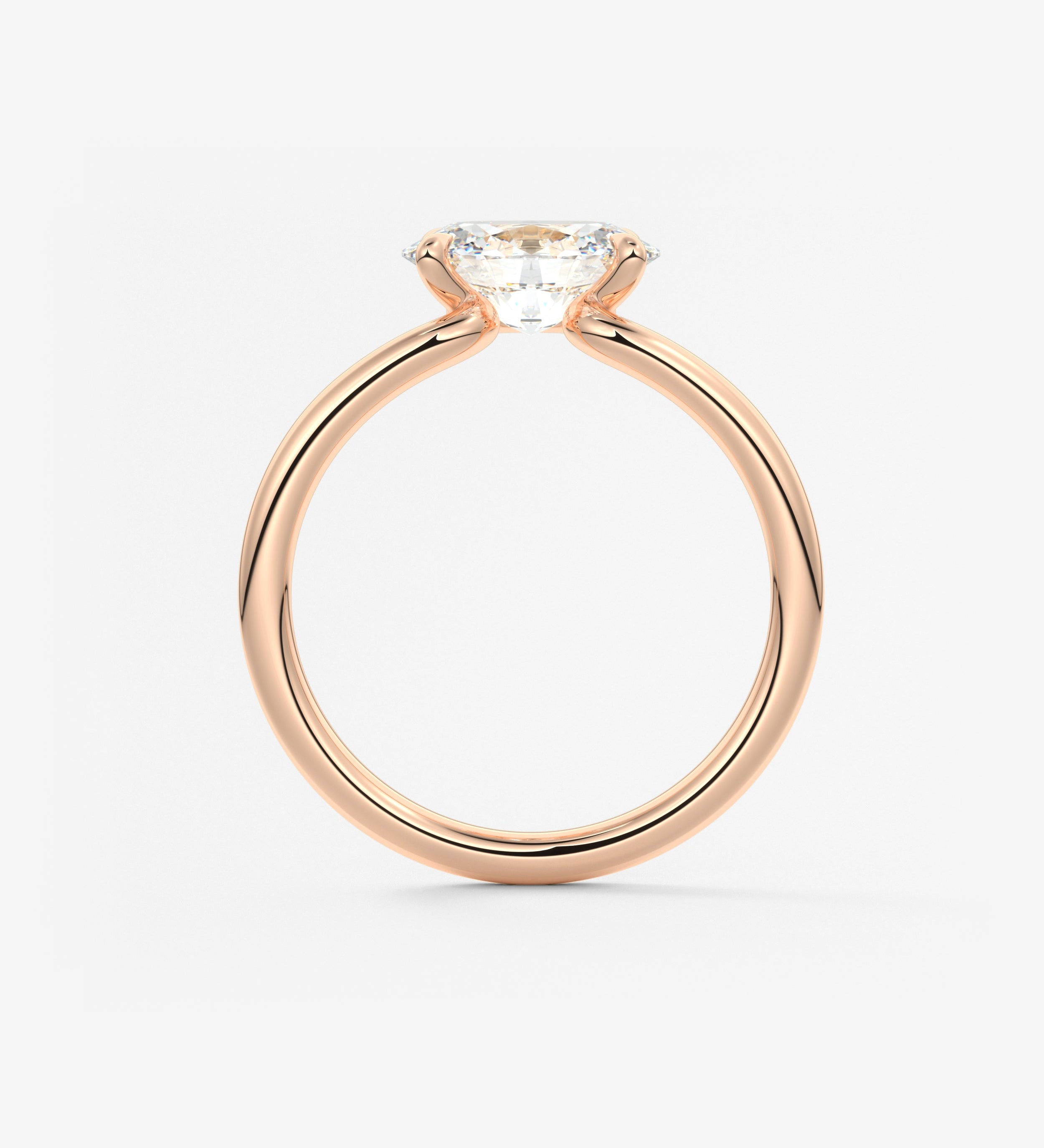 Oval Solitaire Lab Grown Diamond Engagement Ring