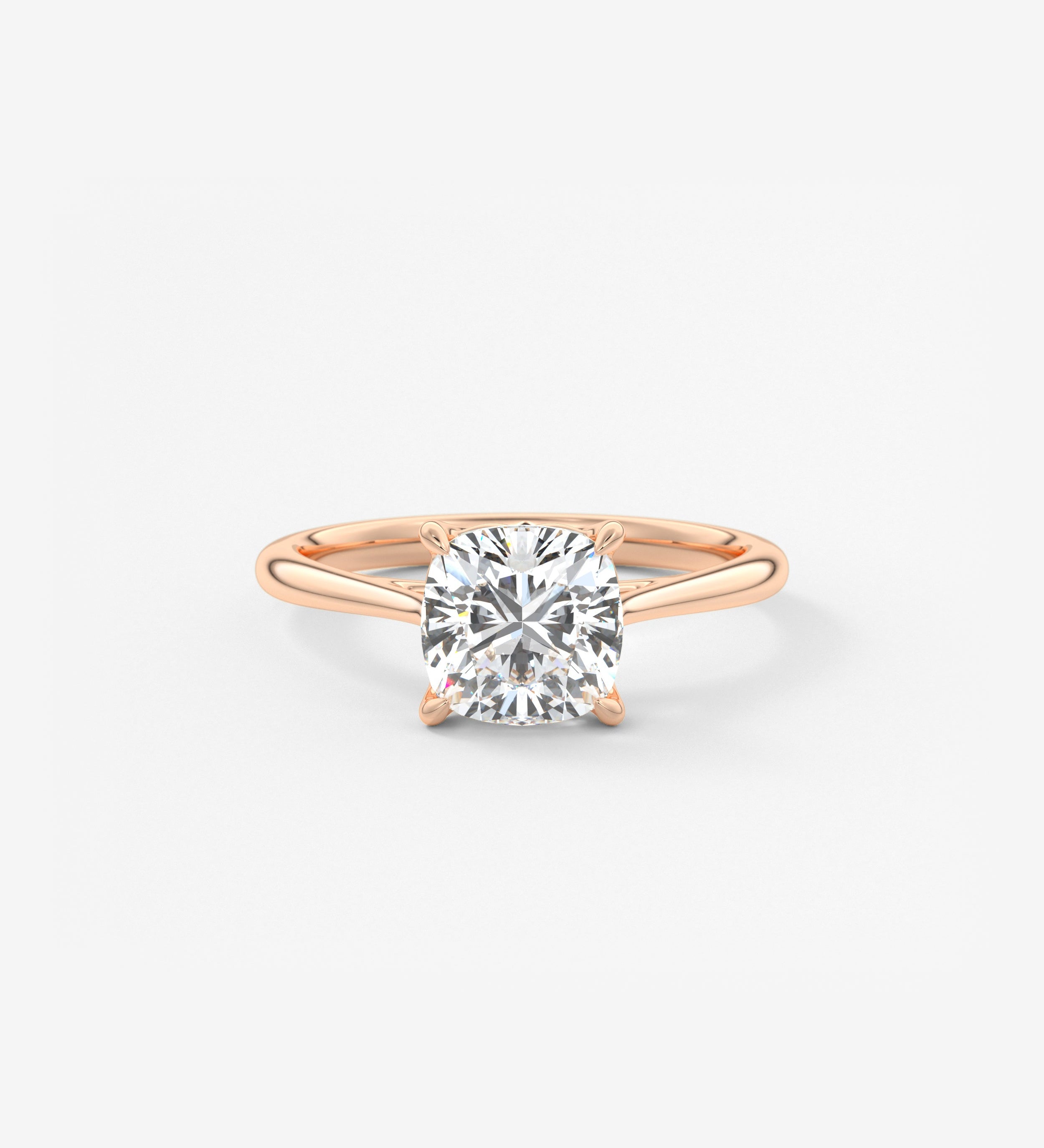 Cushion Cathedral Lab Grown Diamond Engagement Ring