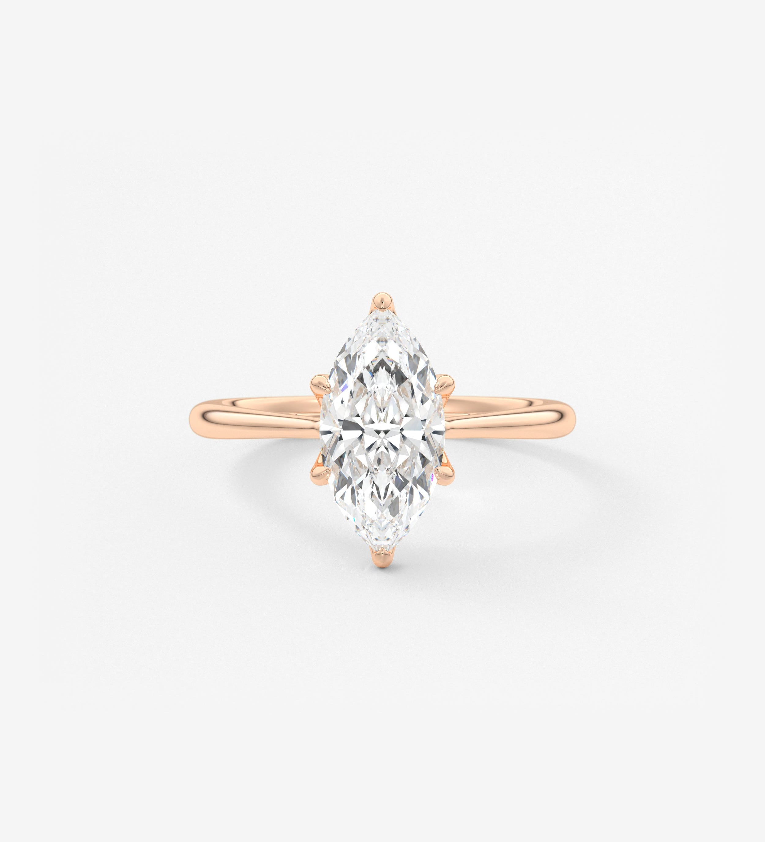 Marquise Cathedral Lab Grown Diamond Engagement Ring