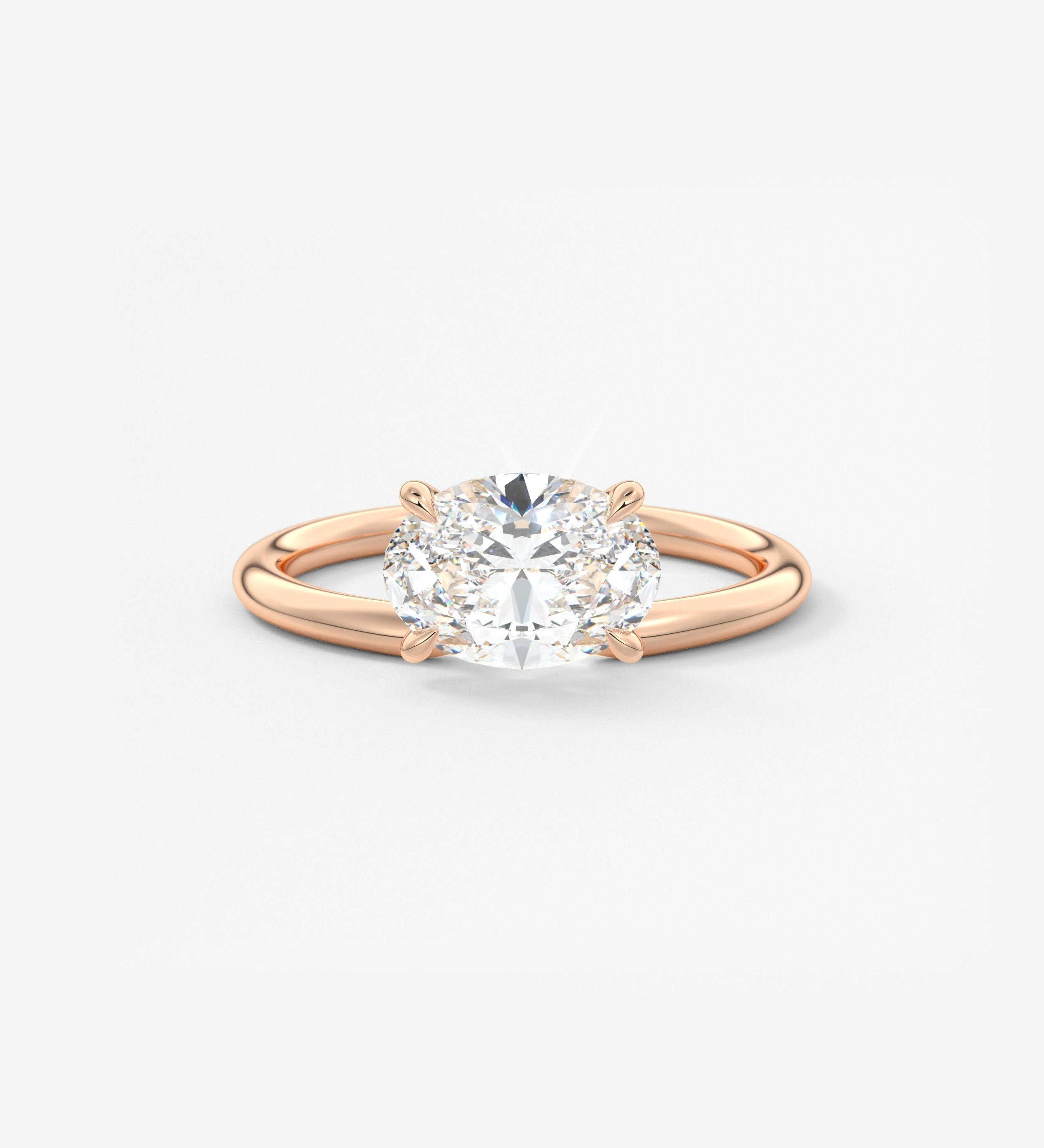 Oval Solitaire Lab Grown Diamond Engagement Ring