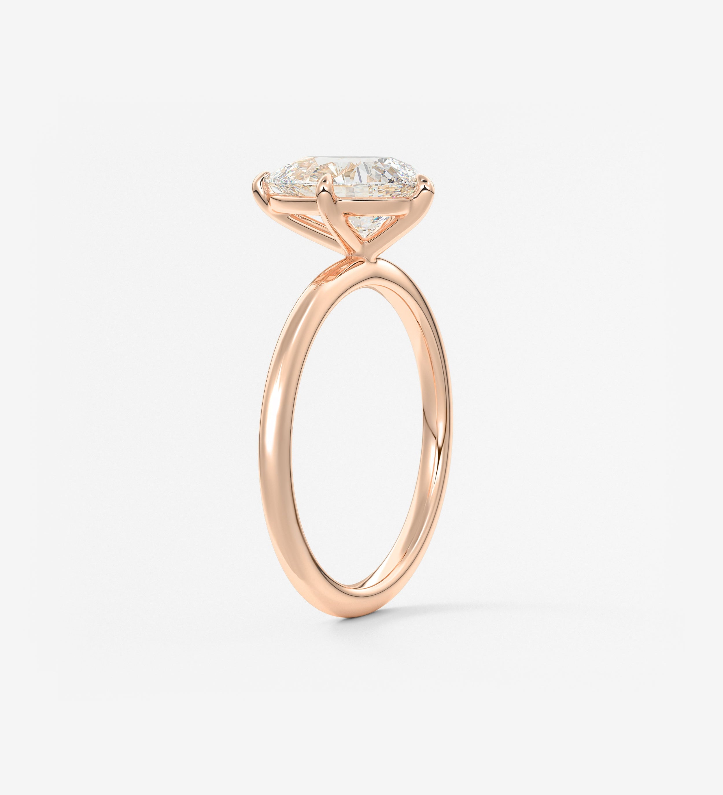 Pear Solitaire Lab Grown Diamond Engagement Ring