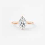 Pear Solitaire Lab Grown Diamond Engagement Ring