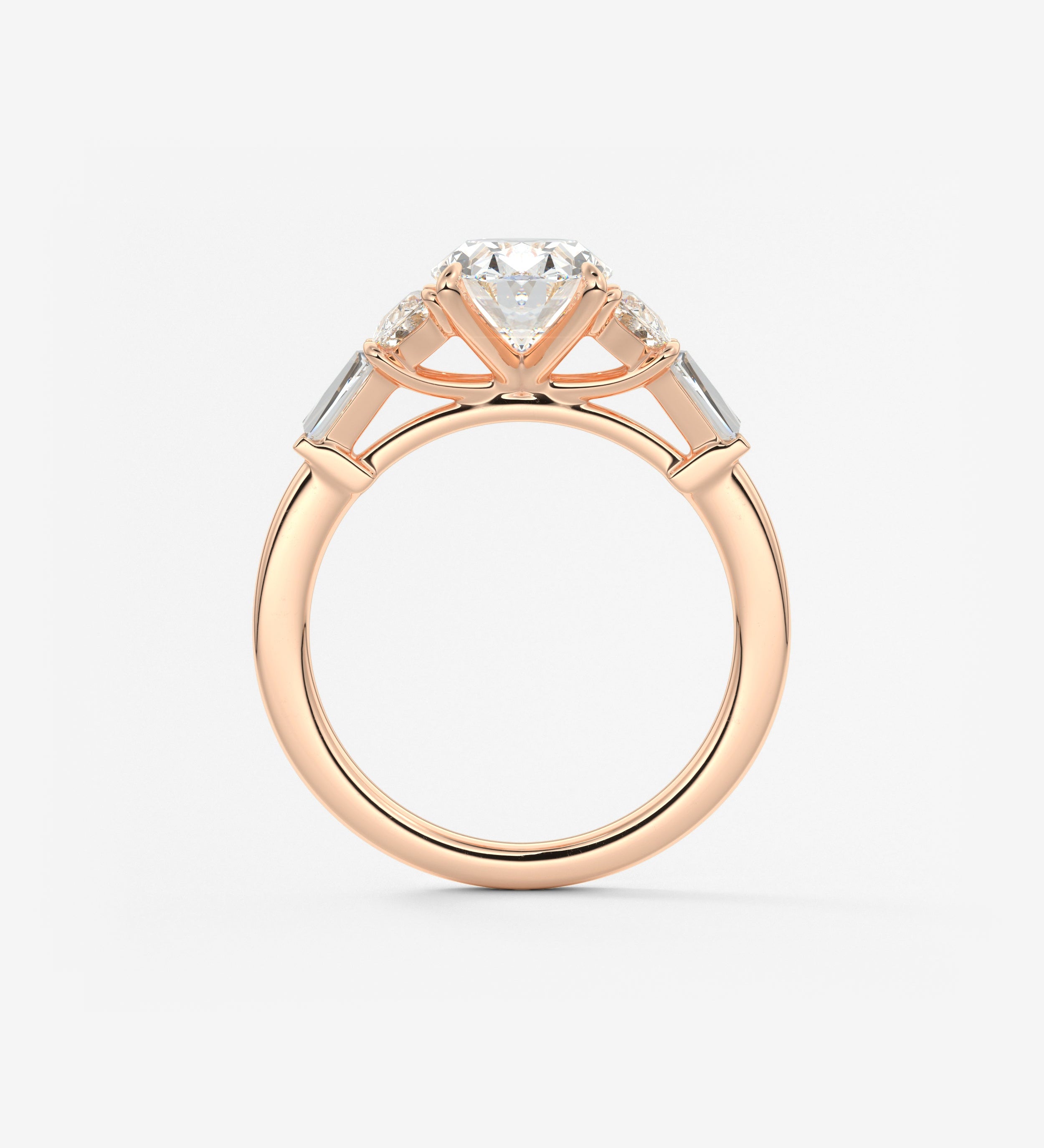 Oval Cluster Lab Grown Diamond Engagement Ring