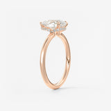 Pear Hidden Halo Lab Grown Diamond Engagement Ring