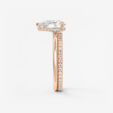 Pear Hidden Halo Lab Grown Diamond Engagement Ring