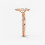 Marquise Pave Lab Grown Diamond Engagement Ring