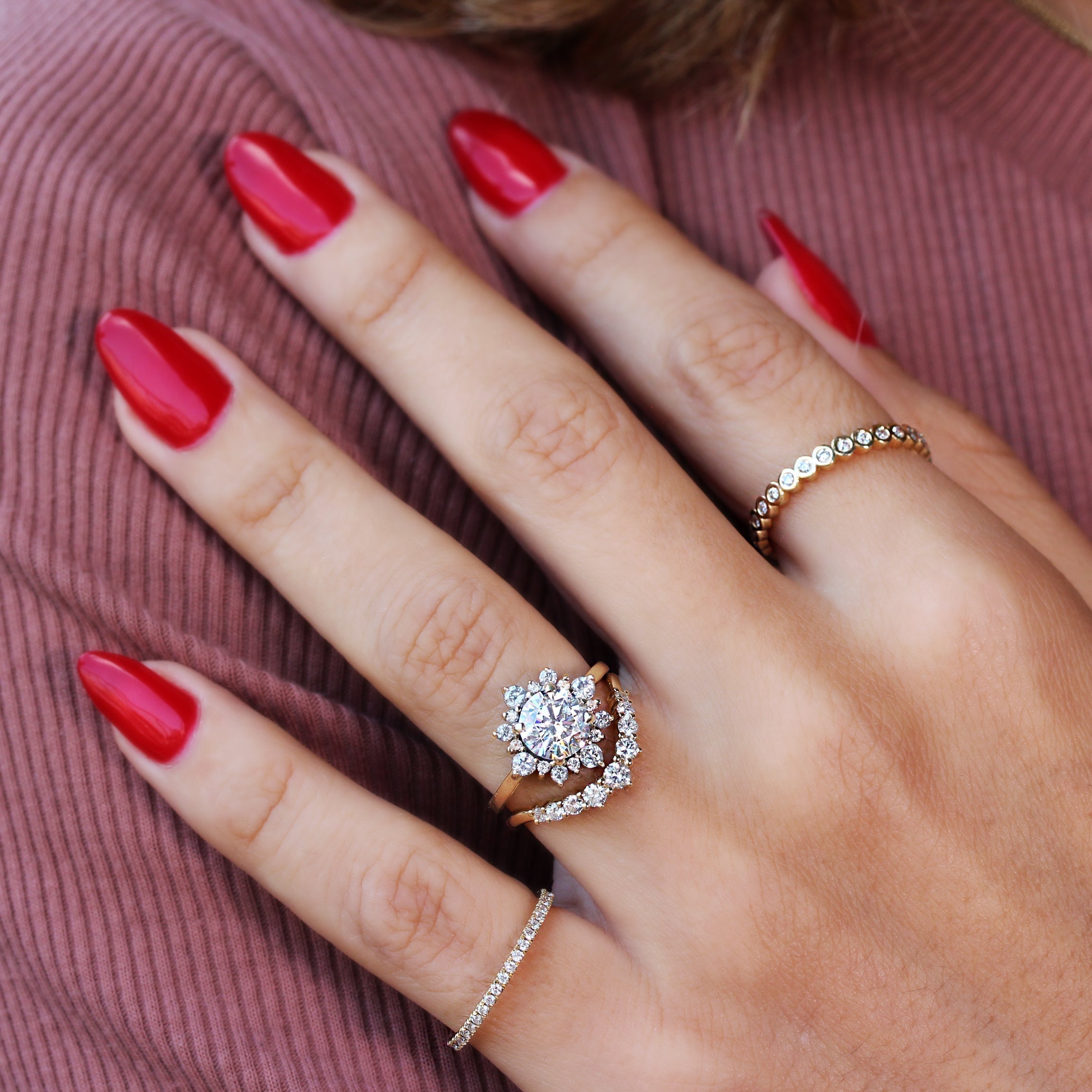 Round Halo Lab Grown Diamond Engagement Ring