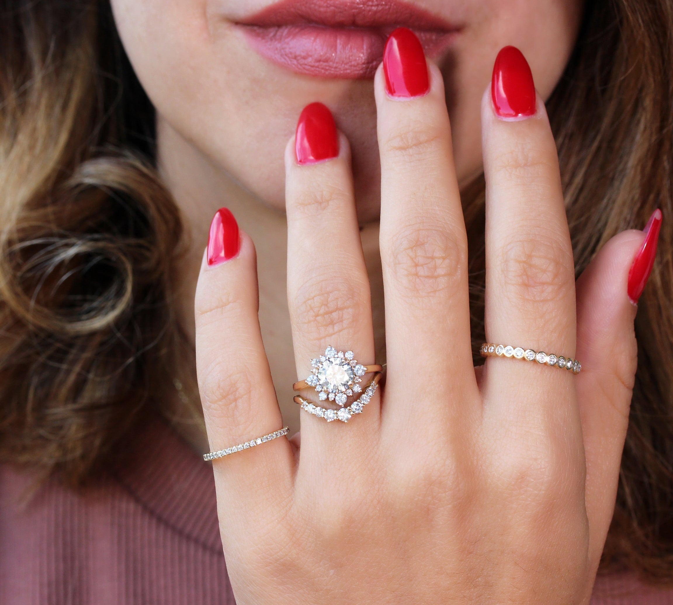 Round Halo Lab Grown Diamond Engagement Ring