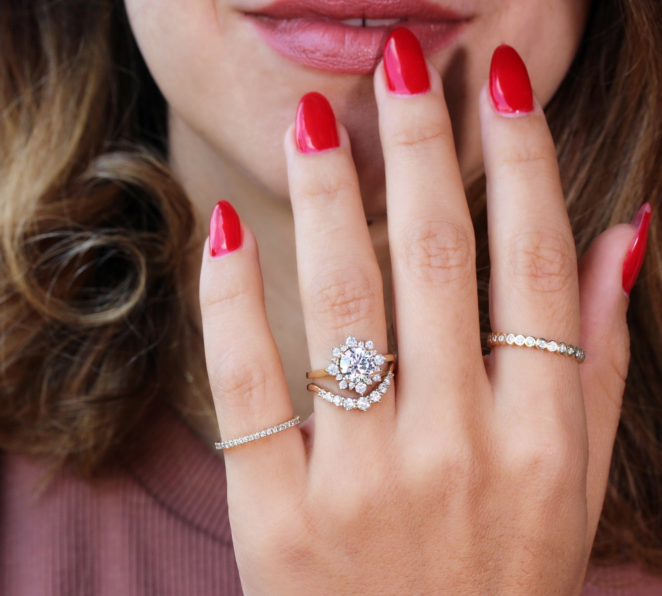 Round Halo Lab Grown Diamond Engagement Ring