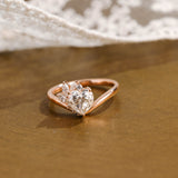Heart Cut Moissanite Engagement Ring