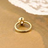Solid Gold Solitaire Bezel Oval Cut Moissanite Engagement Ring