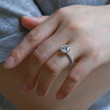 Solid Gold 3.5MM Width Round Cut Moissanite Engagement Ring