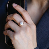 Solid Gold Twist Wrap Shank Solitaire Round Cut Moissanite Engagement Ring