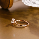 Solid Gold Twist Wrap Shank Solitaire Round Cut Moissanite Engagement Ring