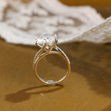 Solid Gold Twisted Band Round Cut Moissanite Engagement Ring Tulip Set