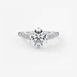 Round Art Deco Lab Grown Diamond Engagement Ring