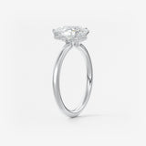 Pear Hidden Halo Lab Grown Diamond Engagement Ring