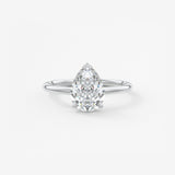 Pear Hidden Halo Lab Grown Diamond Engagement Ring