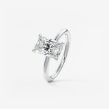 Radiant Hidden Halo Lab Grown Diamond Engagement Ring